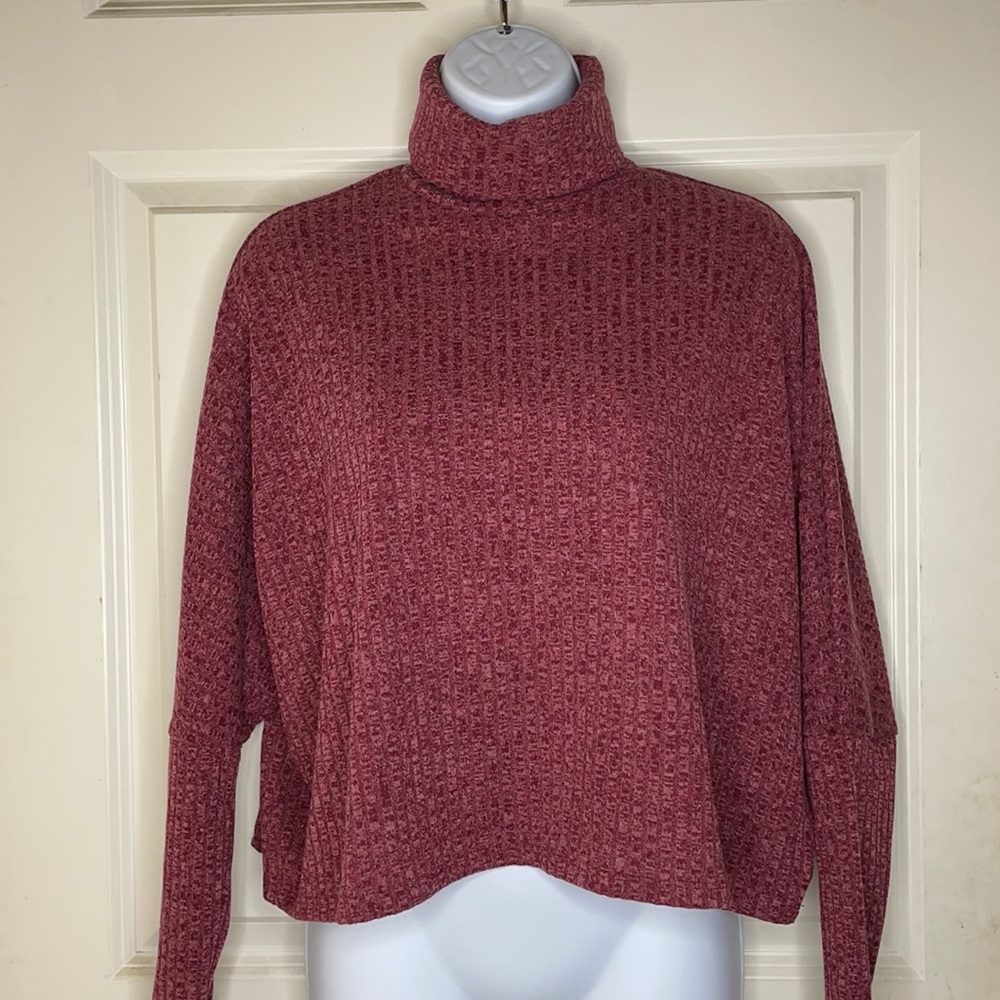 Red turtle neck long sleeve